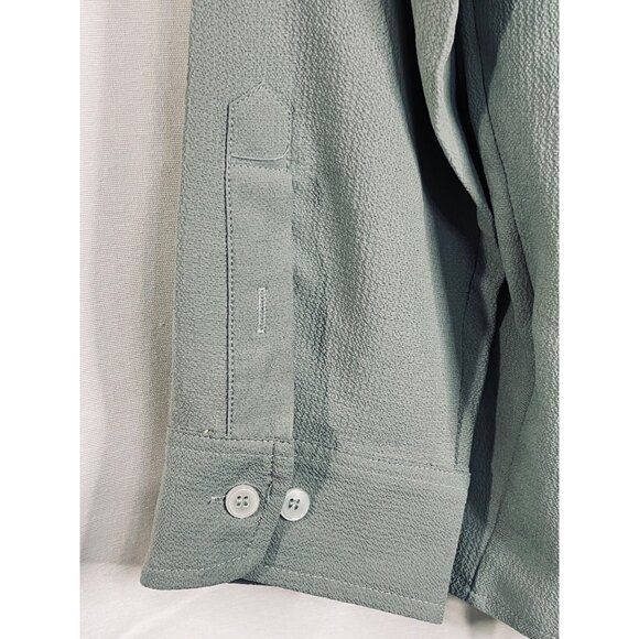 Shein Mens Light Green Button-Up Shirt 3XL Gauze Lightweight Comfy Casual Office - Picture 8 of 16